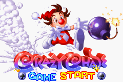 Crazy Chase title screen for GameBoy Advance